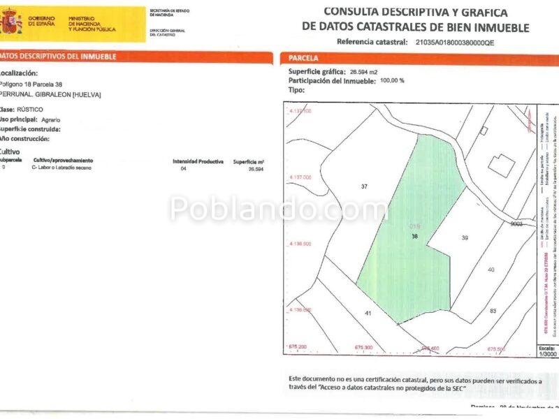 Se venden dos fincas paralelas en El Perrunal, Gibraleón, Huelva. 35.841 m2.