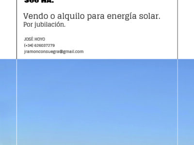 Vendo o alquilo para energía solar, por jubilación. 366 HA. Cultivo de cereal , viña y almendros. Con concesíon de riego, ríos Tajo y Guadiana. Maquinaría, casa, naves.