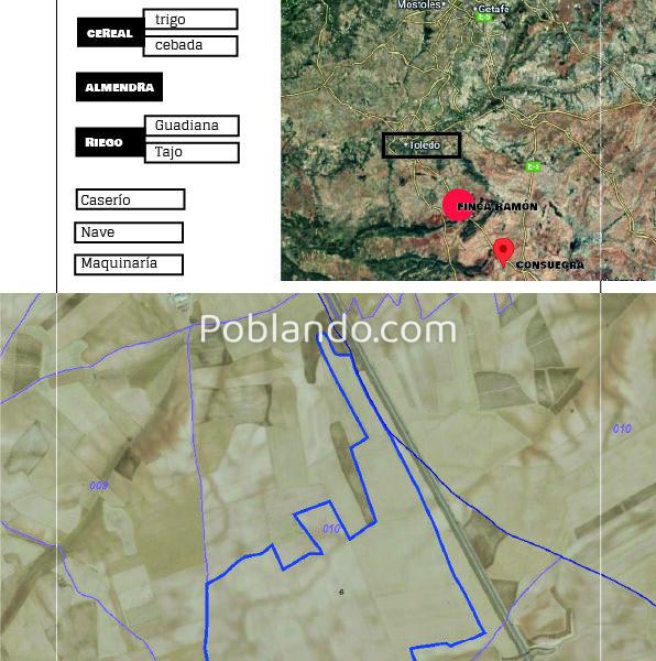 Vendo o alquilo para energía solar, por jubilación. 366 HA. Cultivo de cereal , viña y almendros. Con concesíon de riego, ríos Tajo y Guadiana. Maquinaría, casa, naves.