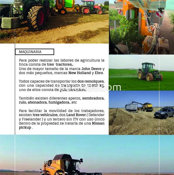 Vendo o alquilo para energía solar, por jubilación. 366 HA. Cultivo de cereal , viña y almendros. Con concesíon de riego, ríos Tajo y Guadiana. Maquinaría, casa, naves.