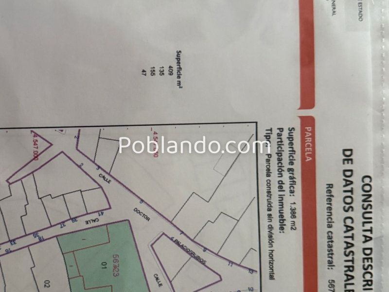 Terreno en el centro del pueblo con casa para rehabilitar