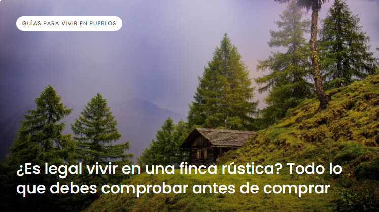 es legal vivir en una finca rústica