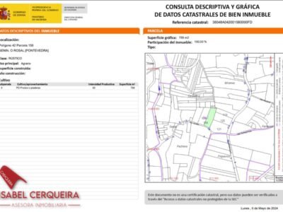 DOS PARCELAS EDIFICABLES EN O ROSAL - BAIXO MIÑO (GALICIA) - TOTAL DE 1468 m²