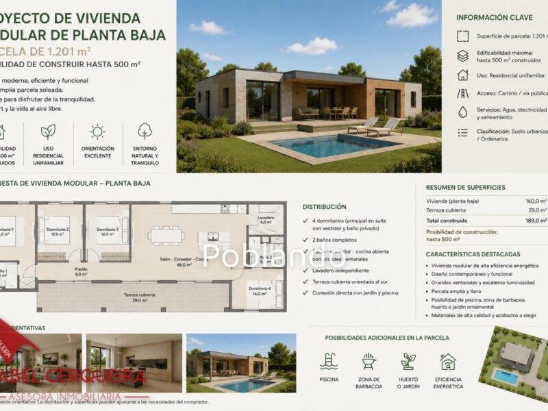 ¡CONSTRUYE TU CASA! | TERRENO URBANO DE 1.201 M² EN TOMIÑO | 500 M² DE SUPERFICIE URBANIZABLE