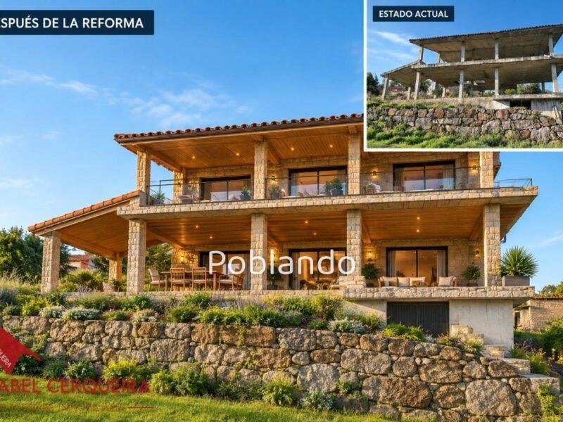 TU NUEVO CHALET EN O ROSAL: VISTAS A PORTUGAL Y PROYECTO CON LICENCIA